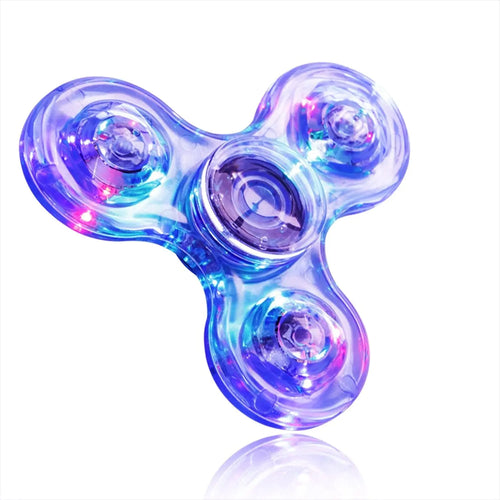 Glow in Dark LED Light Fidget Spinner Finger Toy Hand Spinner Stress Reduction and Anxiety Relief for Children